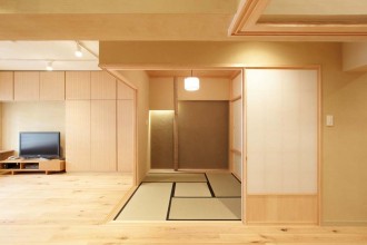 茶室風、和室、床の間、土壁、手や足、リノベーション東京