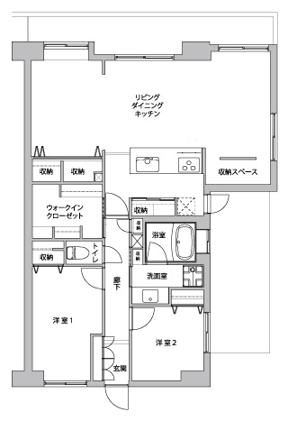 妻のオープンキッチンを優先に 和洋室の間取りを一新したリノベ マンションリノベーション事例 リノベりす