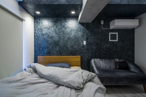 マンションリノベーション　マイリノ(by グローバルベイス)　寝室　アクセントクロス