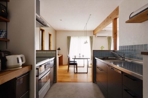 戸建リノベーション　スタイル工房　Ⅱ型キッチン　タイル