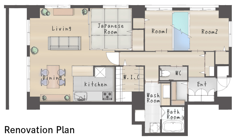 スケルトンリノベで実現 使いやすい間取りと遊び心のある子ども部屋 マンションリノベーション事例 リノベりす