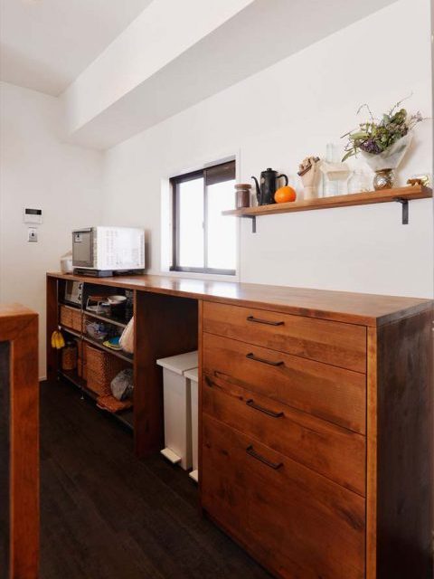 戸建リノベーション　スタイル工房　キッチン　造作木製カウンター