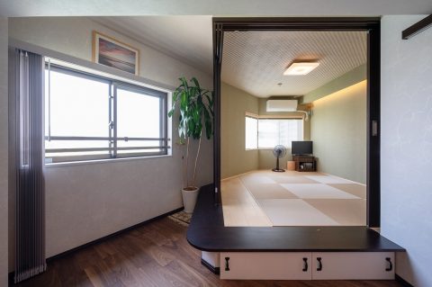 マンションリノベーション　フレッシュハウス　和室　小上がり　琉球畳