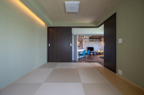 マンションリノベーション　フレッシュハウス　和室　小上がり　琉球畳