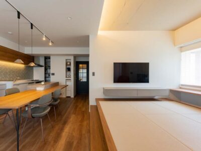 「KULABO(クラボ)」のマンションリノベーション事例「実家との住まいの交換で実現した新居。家族も空間もつながるリノベーション」
