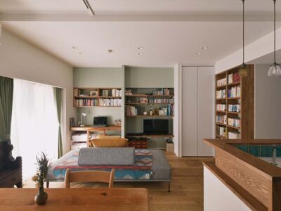 「スタイル工房」のマンションリノベーション事例「くすみグリーンと本棚でつくる自分だけのリラックス空間」