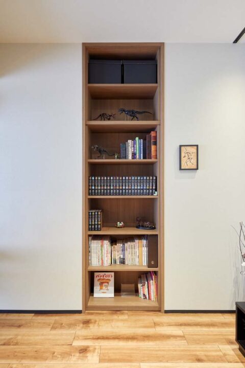 マンションリノベーション、KULABO(クラボ)、造作建具、本棚一体ドア、書斎