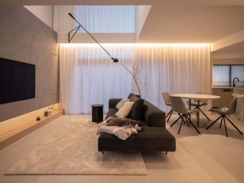 マンションリノベーション、CLOCK(クロック)、間接照明、調光照明、調色照明