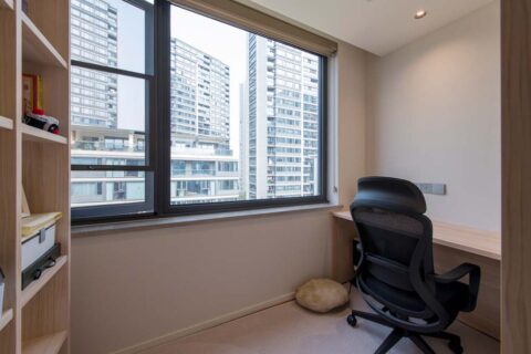 マンションリノベーション、H2DO一級建築士事務所、ワークスペース、書斎、本棚