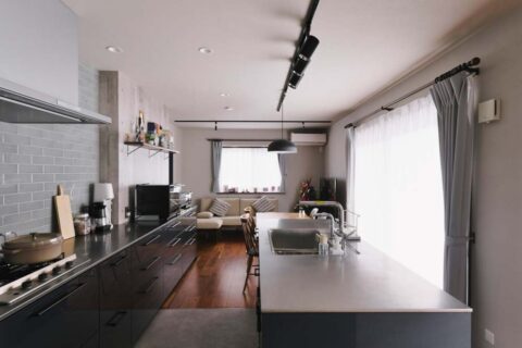 戸建てリノベーション、entrie(エントリエ)、オープンキッチン、フラットカウンター、II型キッチン