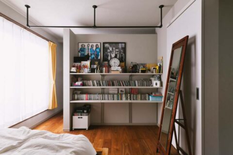戸建てリノベーション、entrie(エントリエ)、主寝室、見せる収納、ショップ風