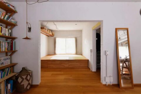 マンションリノベーション、ゼロリノベ、壁式構造、小上がり、寝室