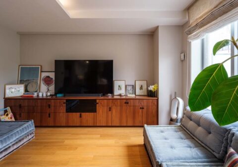 マンションリノベーション、スタイル イズ スティル リビング、テレビボード、造作家具、リビング収納