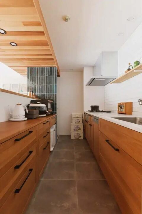 マンションリノベーション、夢工房、キッチン収納、引き出し収納、下がり天井