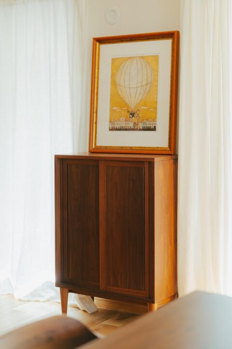 マンションリノベーション、湘南リフォーム、造作家具、ウォールナット、キャビネット