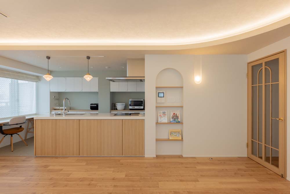 マンションリノベーション、KULABO(クラボ)、ルーバー、ニッチ、アール