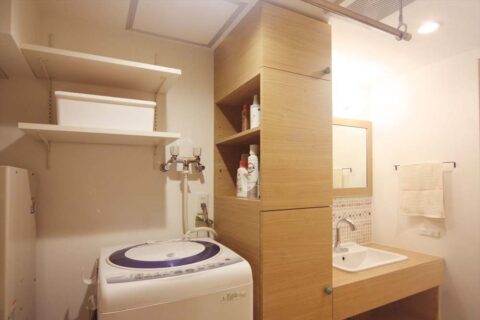マンションリノベーション、水工房、トール収納、両面使い、ハンガーパイプ