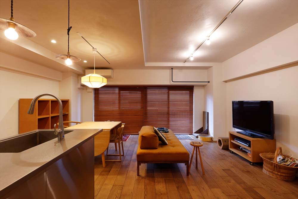 マンションリノベーション スタイル工房 リビングダイニング 自然素材