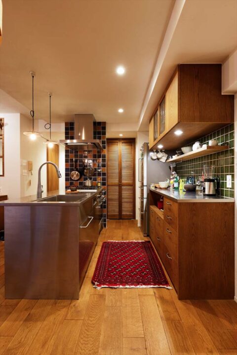 マンションリノベーション スタイル工房 アイランドキッチン 回遊性