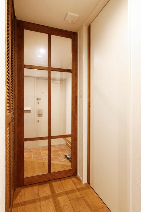 マンションリノベーション スタイル工房 玄関 ガラス戸