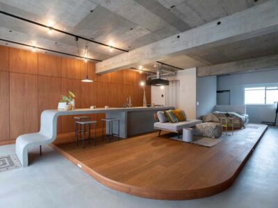 「ゼロリノベ」のマンションリノベーション事例「ライフスタイルに合わせた家で心地よく。造作キッチンを主役にしたカフェ風ワンルームリノベーション」