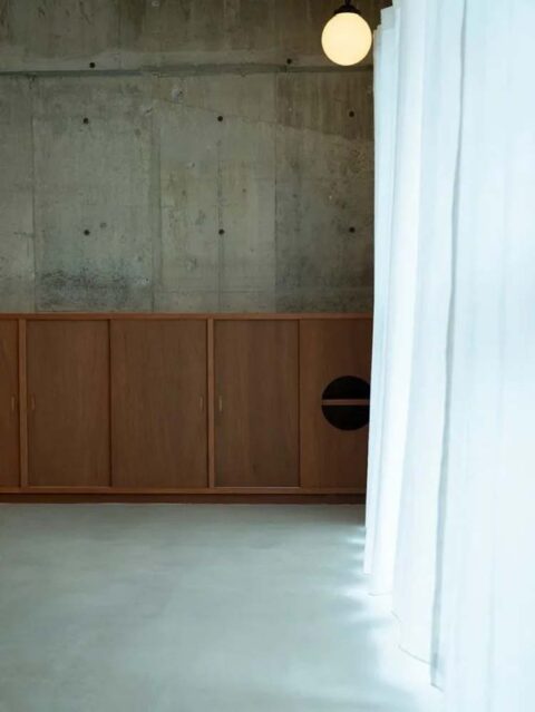 マンションリノベーション、ゼロリノベ、壁付け収納、躯体現し、猫