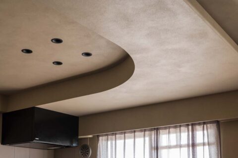 マンションリノベーション、ハコリノベ、アール天井、折り上げ天井、ダウンライト