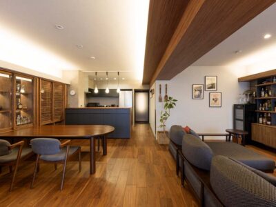 「インテリックス空間設計」のリノベーション事例「わが家のLDKがバーラウンジに。ホテルライクな家をテーマにフルリノベーション」