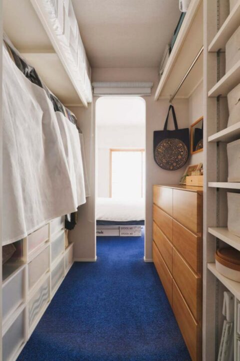 マンションリノベーション、entrie(エントリエ)、WIC、ハンガーパイプ、造作棚