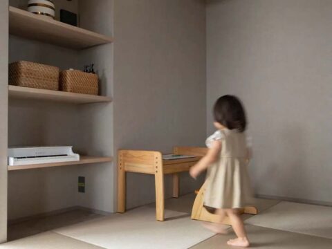 マンションリノベーション、ゼロリノベ、畳コーナー、キッズスペース、造作棚