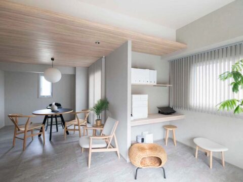 マンションリノベーション、ゼロリノベ、ワークスペース、スツール、北欧家具