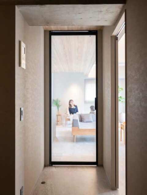 マンションリノベーション、ゼロリノベ、リビングドア、ガラス入りドア、透明ガラス