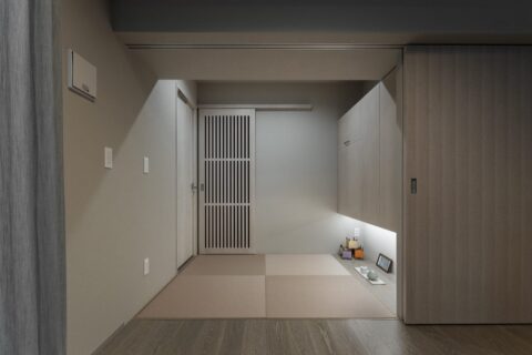 マンションリノベーション、Renomama(リノまま)、和室、琉球畳、吊り押入れ