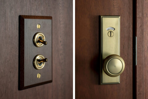 マンションリノベーション、株式会社Standard、トグルスイッチ、真鍮、レトロ