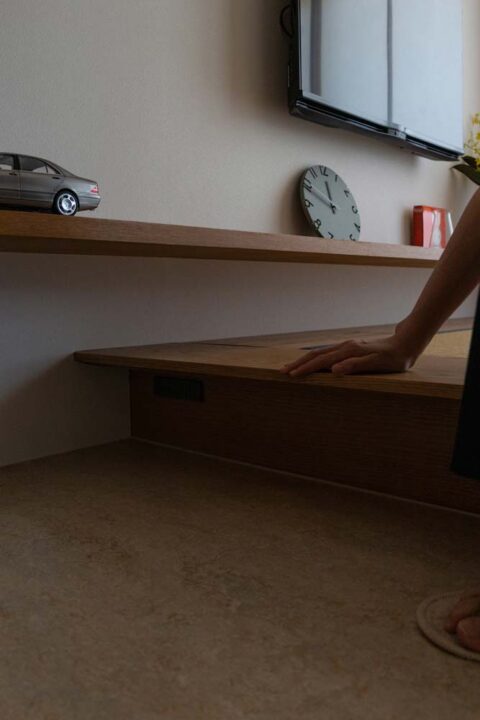 マンションリノベーション、nu(エヌ・ユー)リノベーション、畳スペース、小上がり、飾り棚