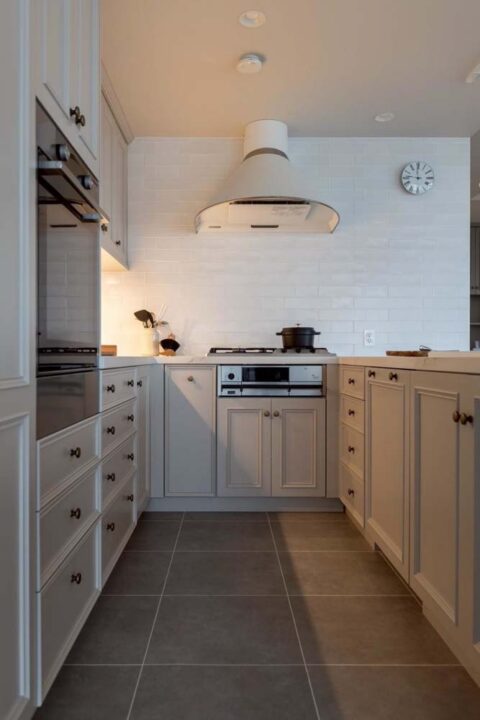 マンションリノベーション、FILE(ファイル)、コの字キッチン、オープンキッチン、対面式キッチン