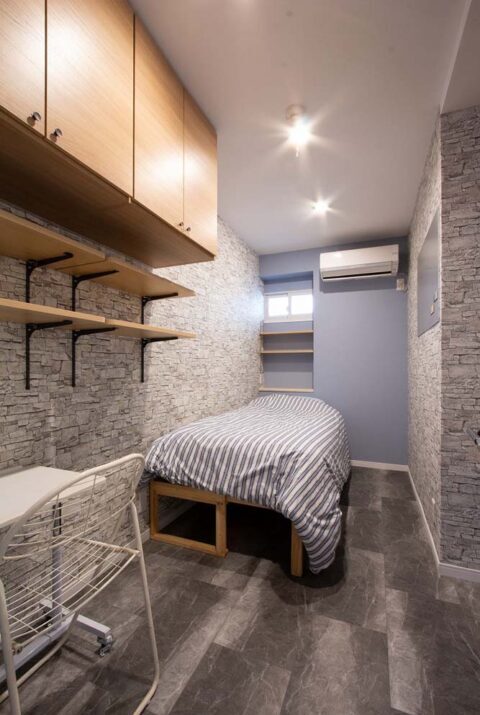 マンションリノベーション、アレックス、吊戸棚、オープン棚、子ども部屋