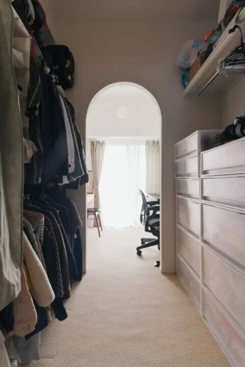 マンションリノベーション、夢工房、WTC、WIC、アーチ開口、漆喰