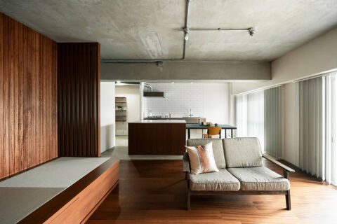 マンションリノベーション、株式会社Standard、小上がり、畳敷き、躯体現し