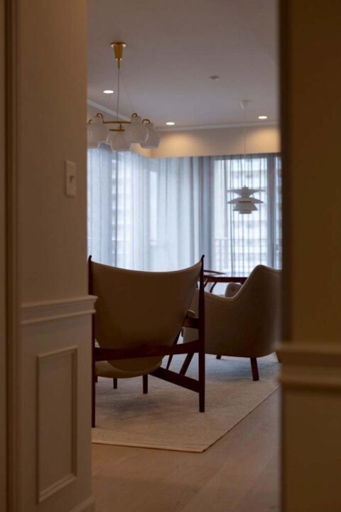 マンションリノベーション、FILE(ファイル)、チーフテンチェア、ポエトソファ、北欧