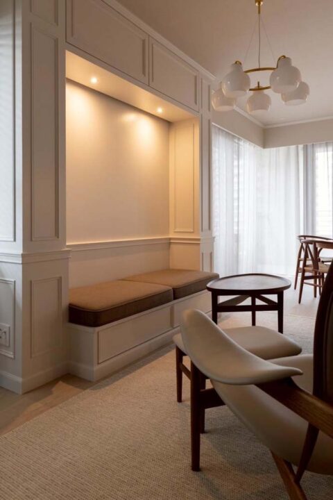 マンションリノベーション、FILE(ファイル)、ヌック、ベンチ、モールディング