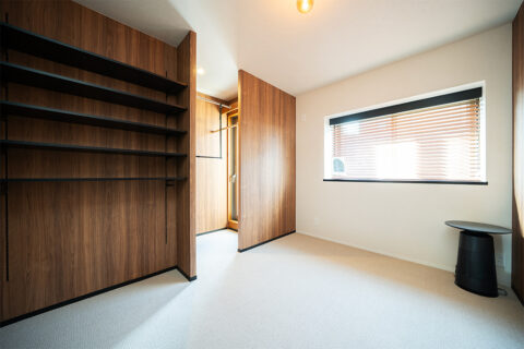 マンションリノベーション、株式会社Standard、本棚、ワークスペース、ウォールナット