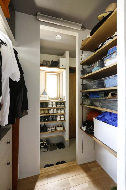 戸建リノベーション、スタイル工房、ウォークインクローゼット、可動棚