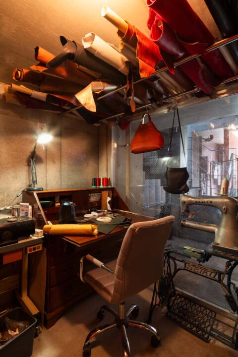 戸建てリノベーション、古谷野工務店、アトリエ、ワークスペース、鞄作家