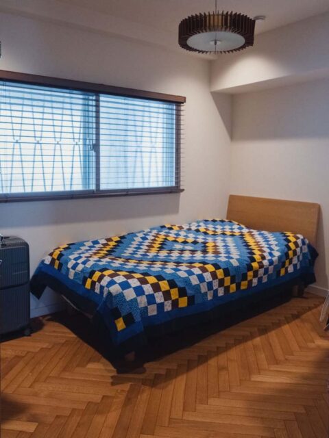 マンションリノベーション、アズ建設、ヘリンボーン、子ども部屋、無垢材