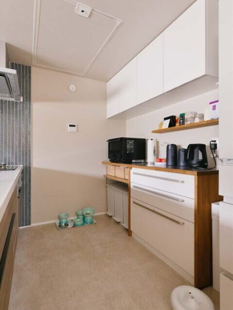 戸建リノベーション、スタイル工房、キッチン、造作カウンター、吊り戸棚