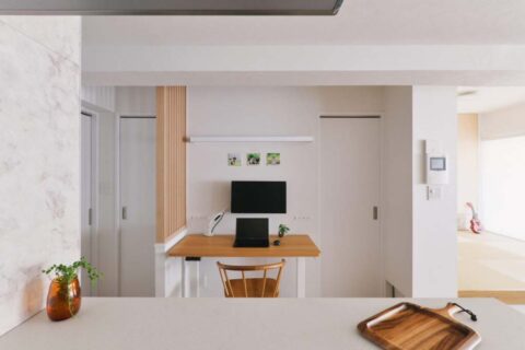 マンションリノベーション、entrie(エントリエ)、ワークスペース、可変性、引き戸