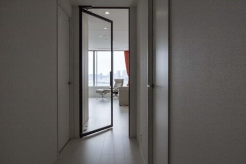 マンションリノベーション、Renomama(リノまま)、ガラス戸、リビングドア、視線の抜け