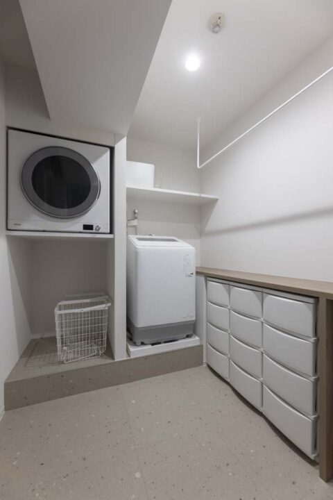 マンションリノベーション、リノベーションスタジオKULABO、脱衣室、ランドリールーム、洗面脱衣分離