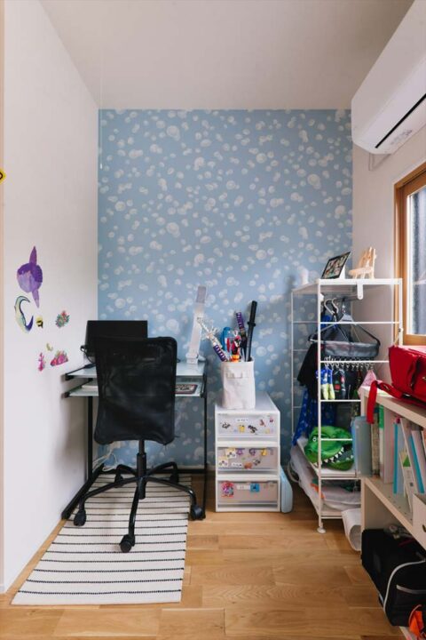 戸建リノベーション、スタイル工房、子ども部屋、アクセントクロス